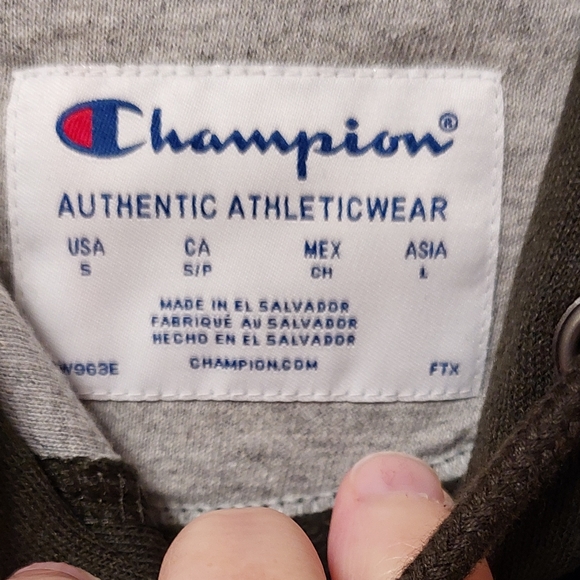 NWT CHAMPION Powerblend Fleece Hoodie Block Camo Logo - Picture 6 of 8